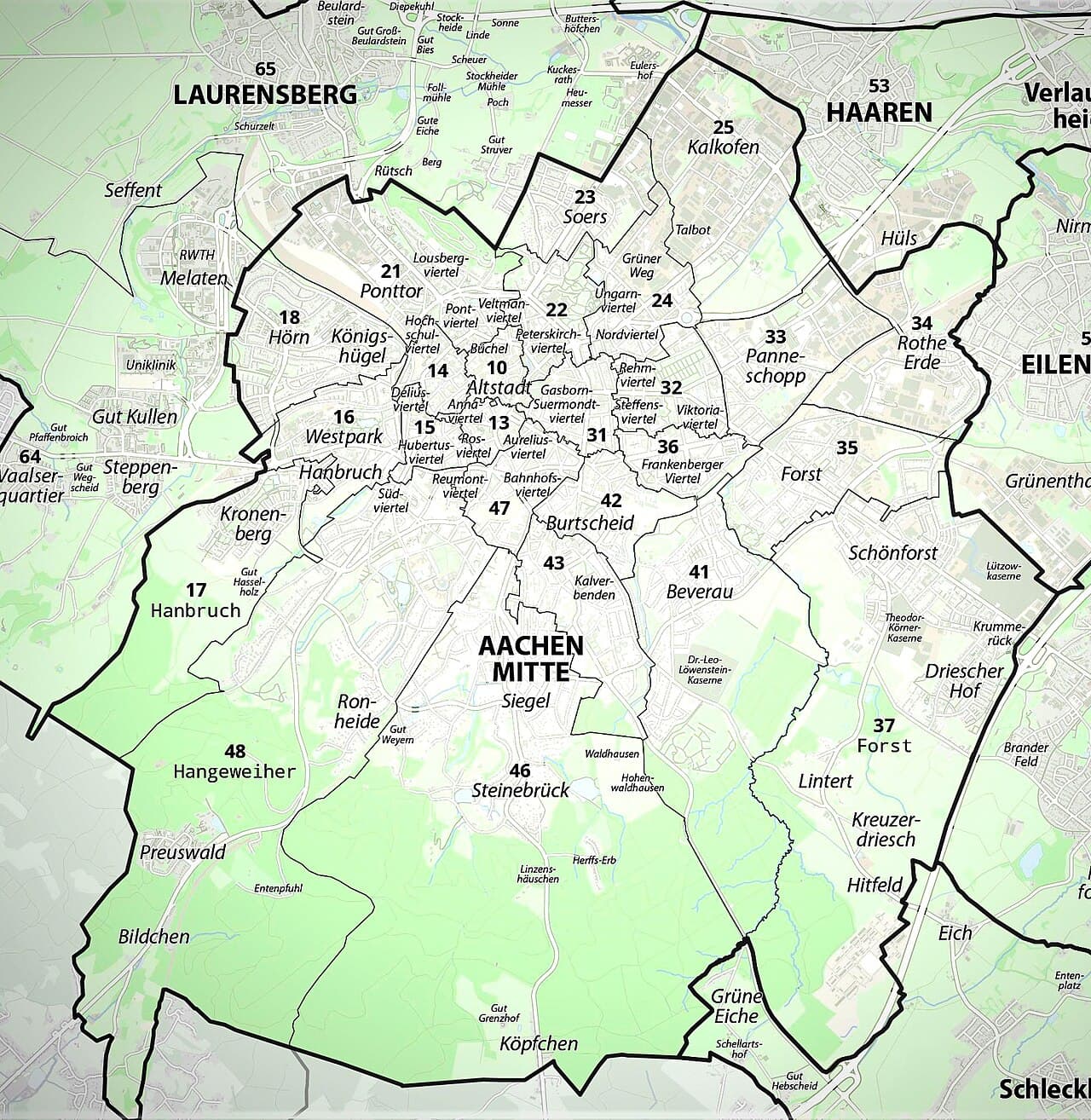 Stadtwald Aachen – Waldfriedhof Promenade