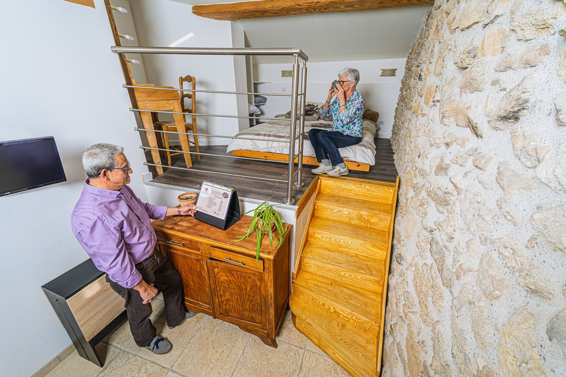 chambre l'étable au chateau de villelongue, gîte et chambre d'hôtes