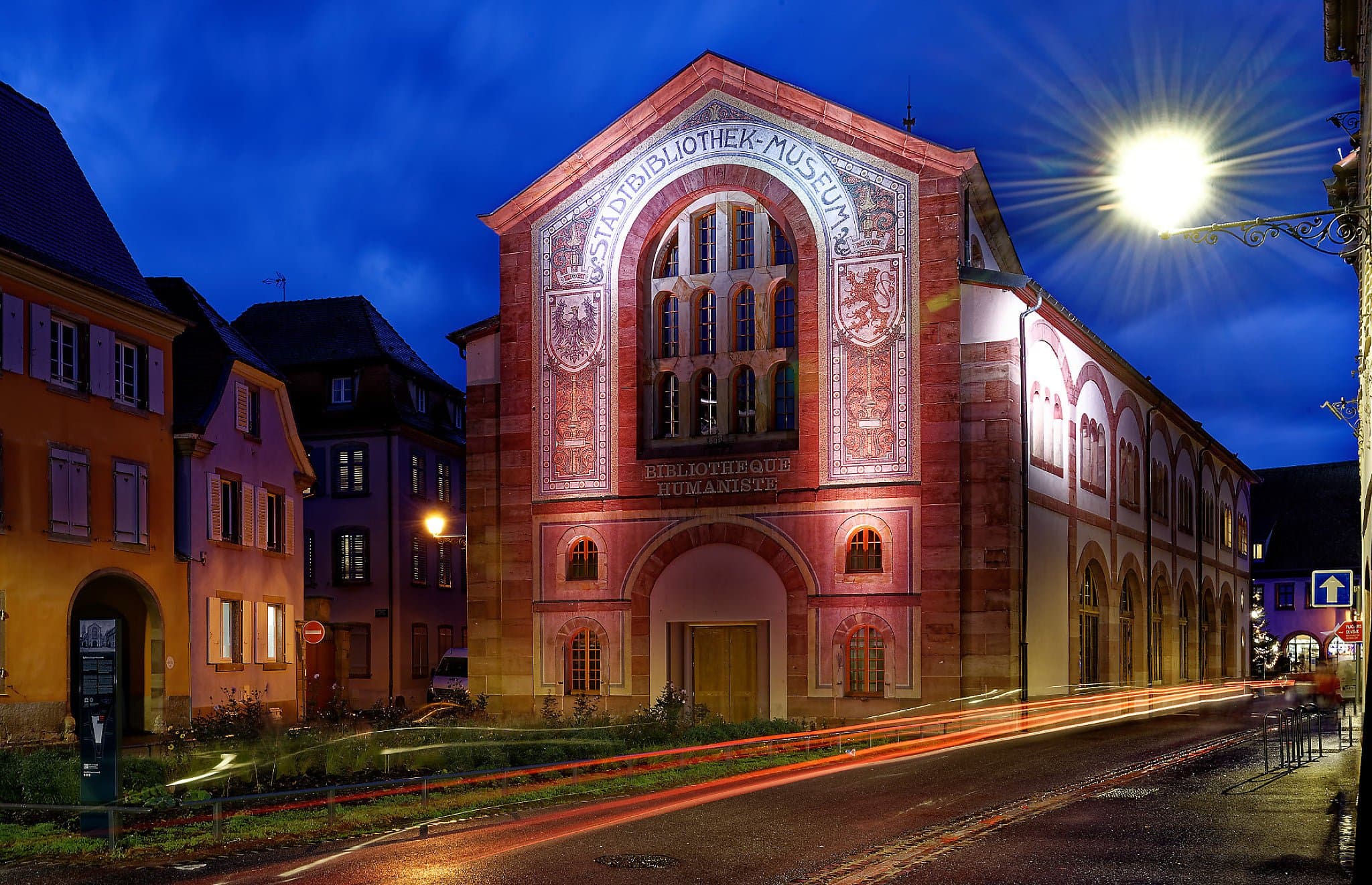 Sélestat - Bibliothèque Humaiste de nuit